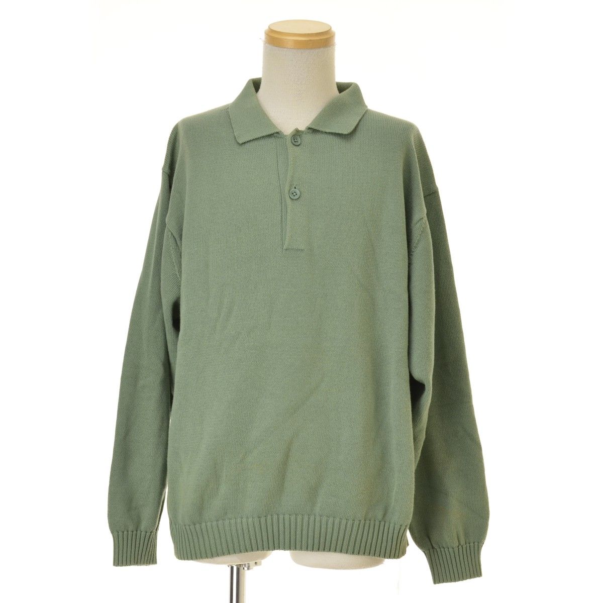 EVCON】241-91202 COTTON KNIT POLO コットンニットポロ長袖ポロシャツ 