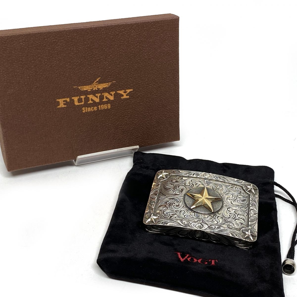 VOGT ヴォグト トロフィー バックル 925 シルバー 14K GOLD FILL ※美品 