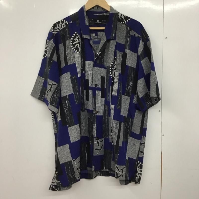 レディース ISSEY MIYAKE 90s〜 プリーツ シワデザイン シャツ ネイビー