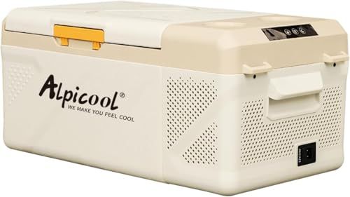 Alpicool ポータブル冷蔵庫 車載冷蔵庫 車載冷蔵冷凍庫 Km 15 16 L 16リットル 20℃?20℃ コンプレッサー式 急速冷凍 AC 100 V DC 12 24 コンパクト 軽量 持ち運び便利 静音 45 W 省エネ 車載家庭両用 アウトドア po