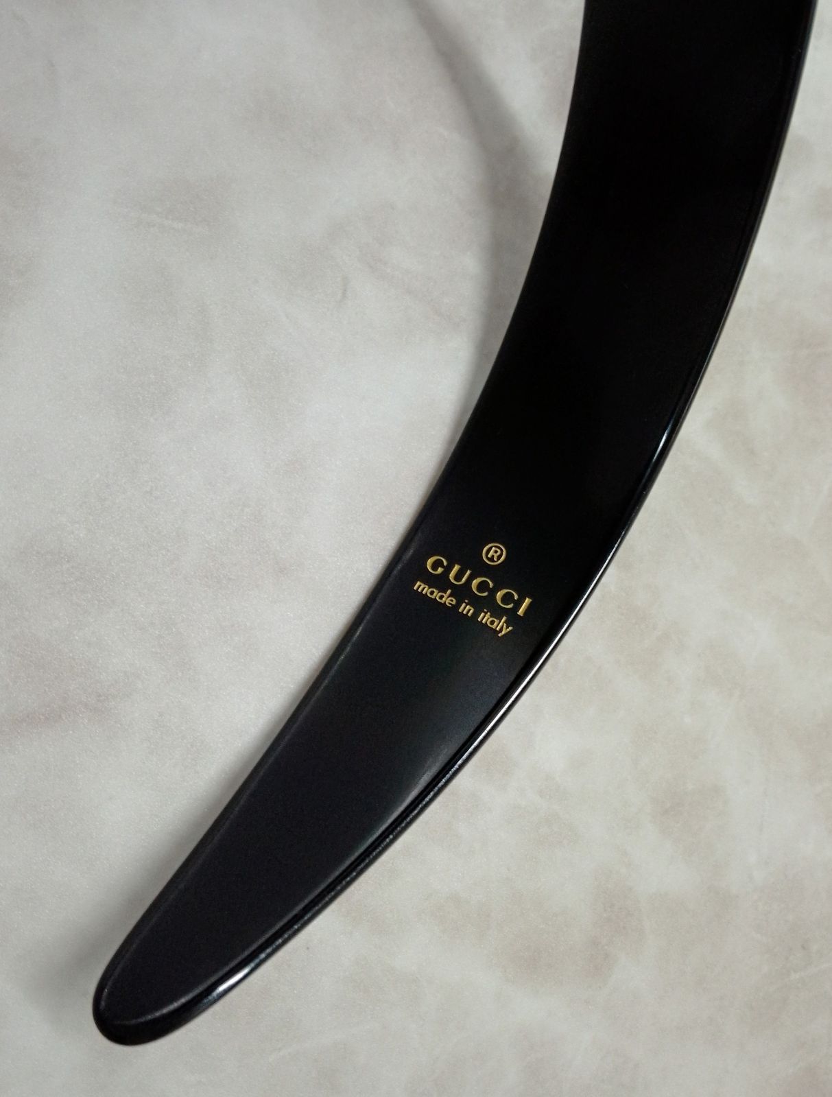 AQT06 グッチ 美品 クリスタル カチューシャ インターロッキングG ヘア 