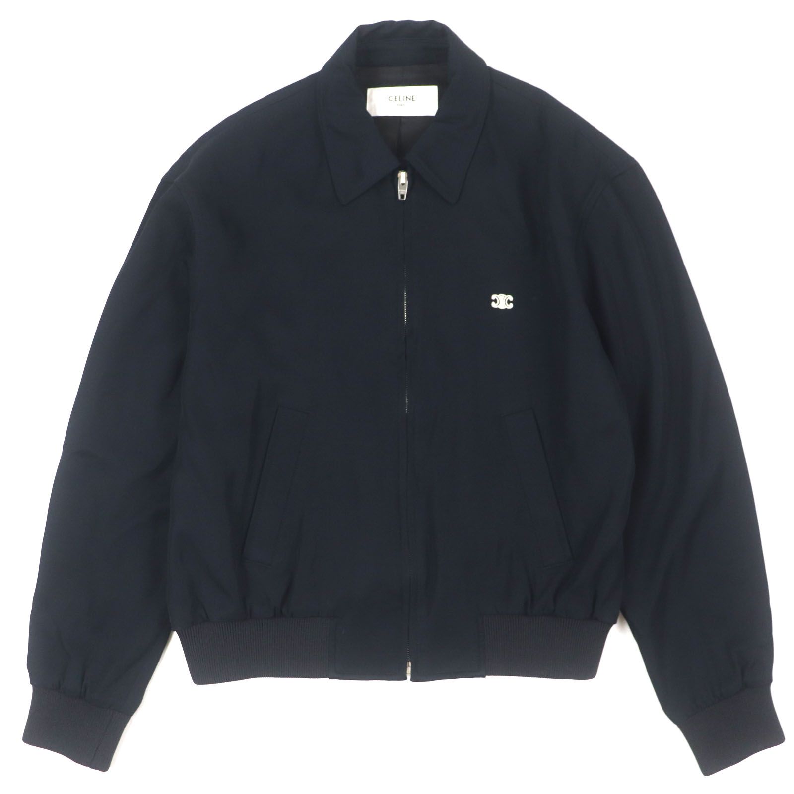 極美品▽CELINE セリーヌ 2W47B585X 公式掲載中 トリオンフ刺繍 ジップ