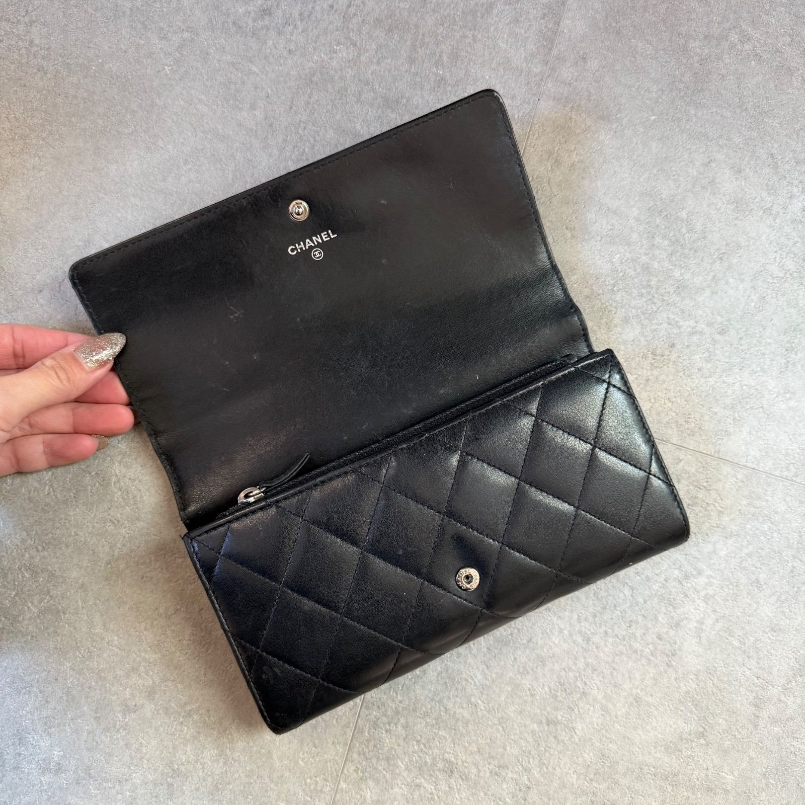 CHANELキルティング 長財布 ブラック CHANEL ブラック キルティング 長財布 【公式通販】