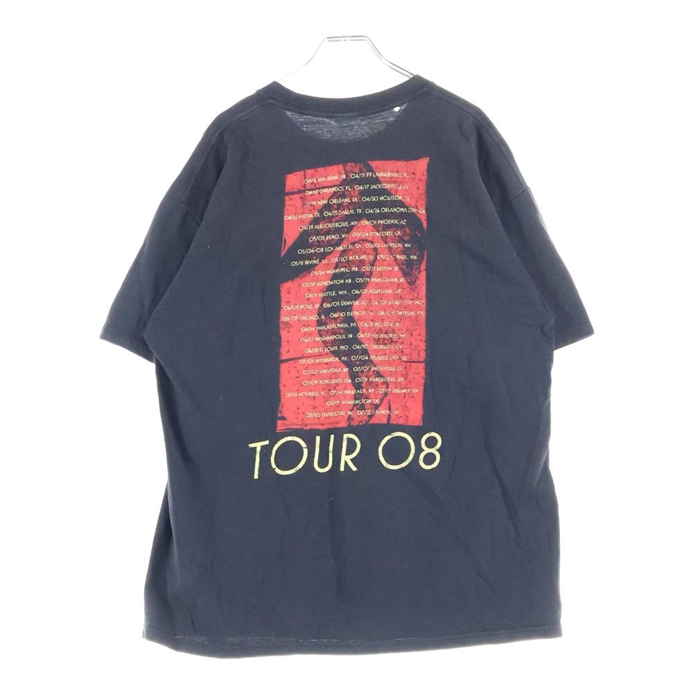 VINTAGE (ヴィンテージ) 20s Rush ラッシュ バンドT 両面プリント クルーネック半袖Tシャツ カットソー ブラック