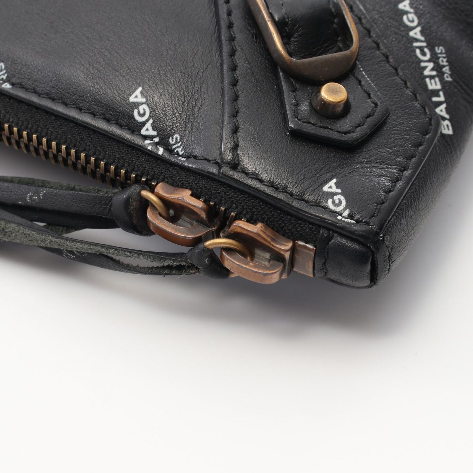 バレンシアガ BALENCIAGA セカンドバッグ クラッチバッグ ロゴプリント 