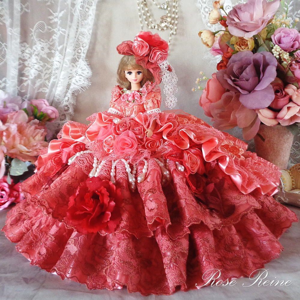 ベルサイユの薔薇 花の妖精 フェアリーコーラルのオーバーフリルドール