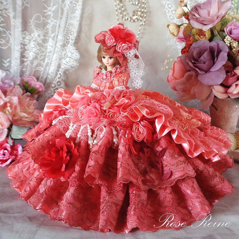 ベルサイユの薔薇 花の妖精 フェアリーコーラルのオーバーフリルドール