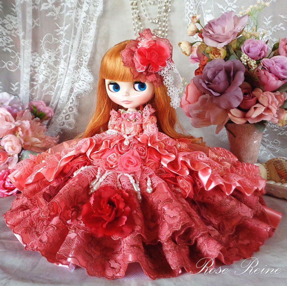 ベルサイユの薔薇 花の妖精 フェアリーコーラルのオーバーフリルドール