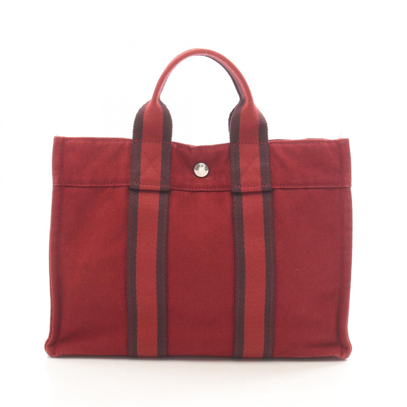 エルメス HERMES トートバッグ フールトゥPM ボルドー キャンバス 