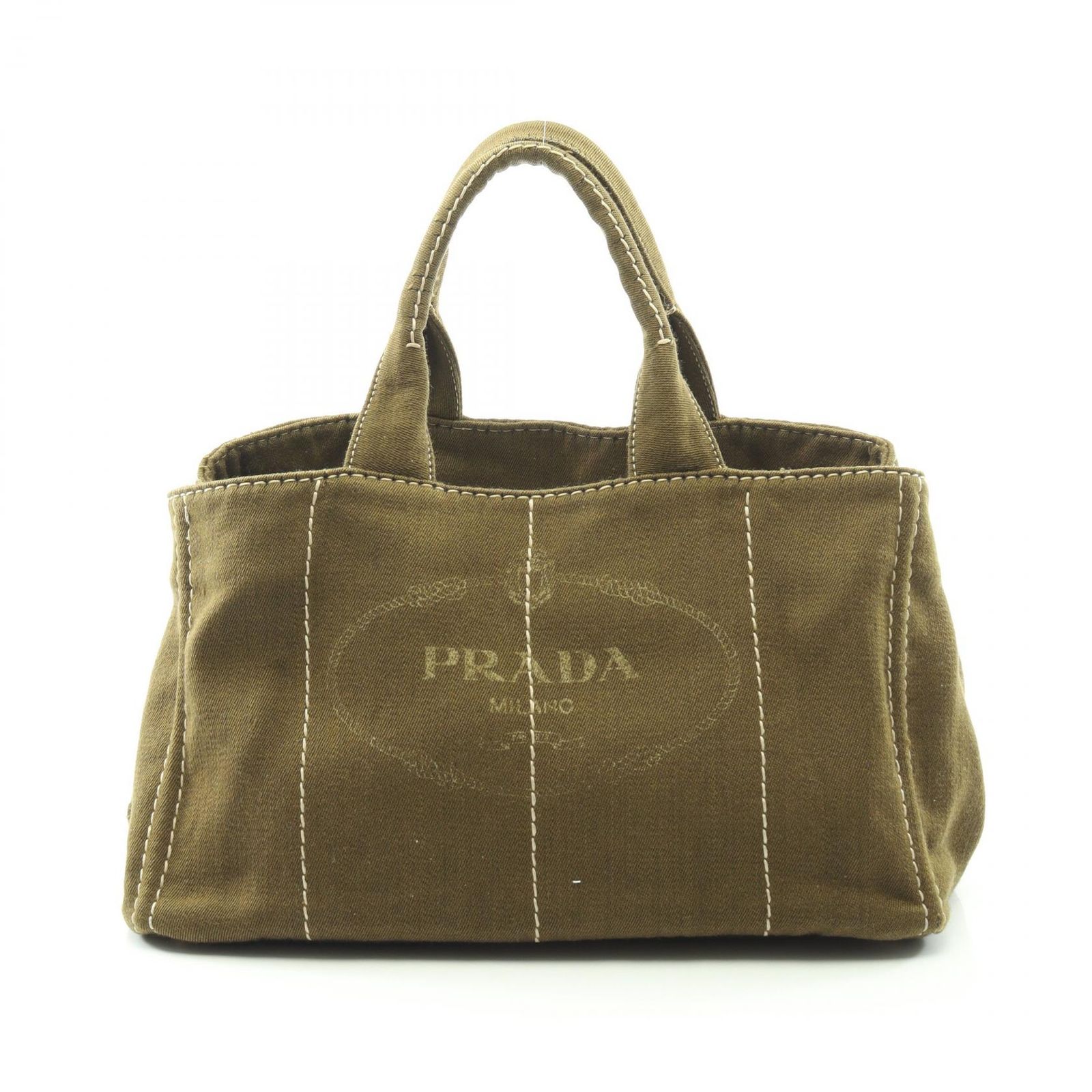プラダ PRADA トートバッグ カナパ カーキ キャンバス カナパトート 