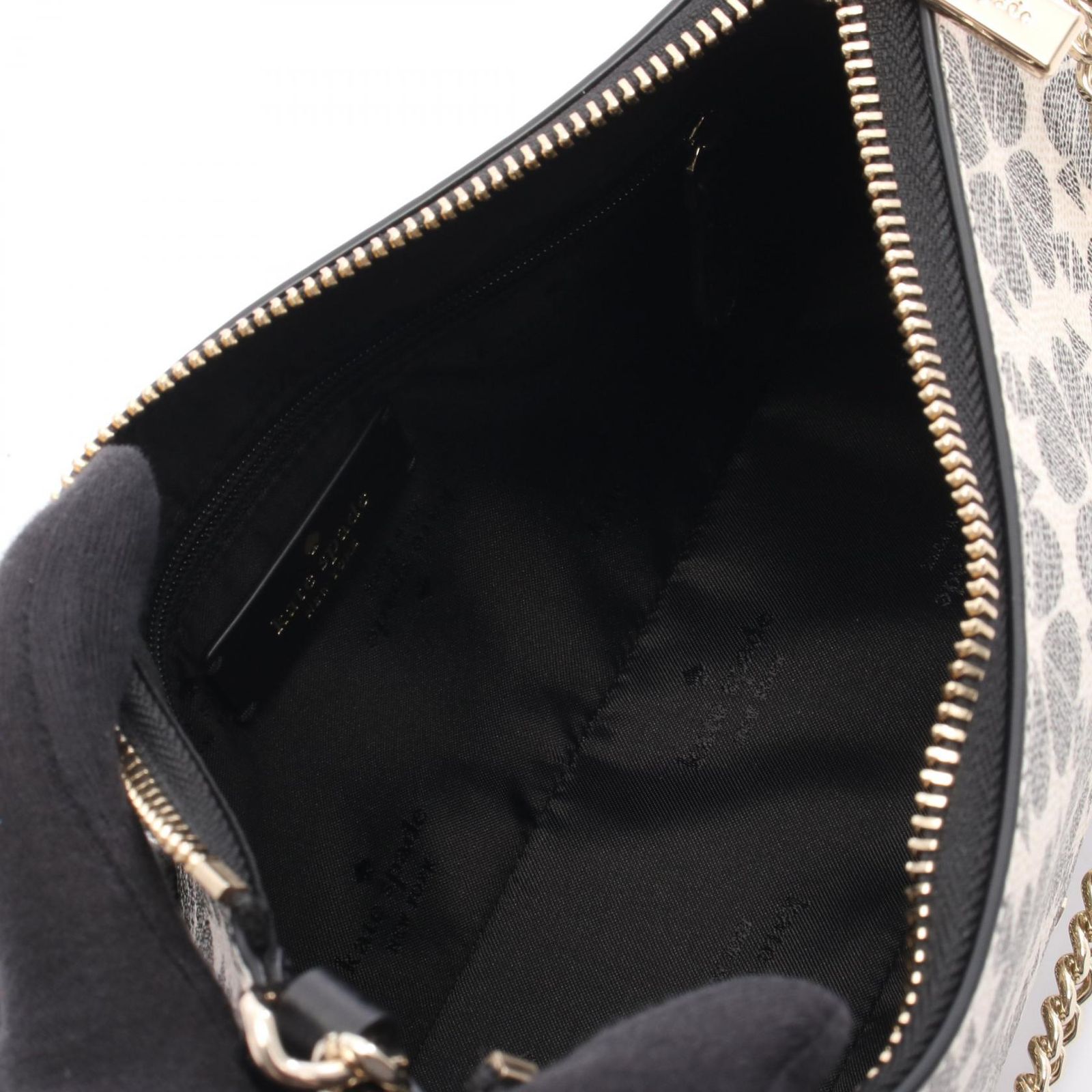ケイトスペード Kate Spade ショルダーバッグ ホワイト/ブラック PVC 