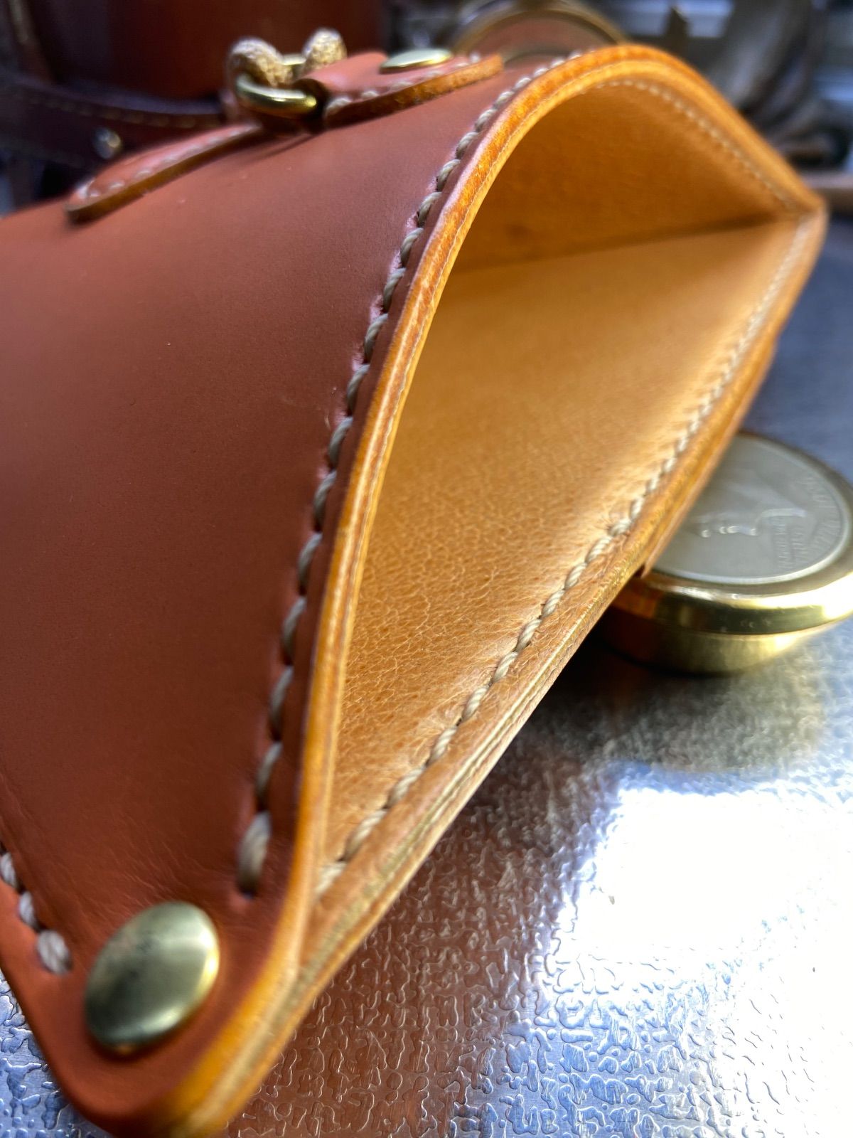  ランディングネットのホルスター ハンドメイド タモ網 ランディングネット フィッシングツール