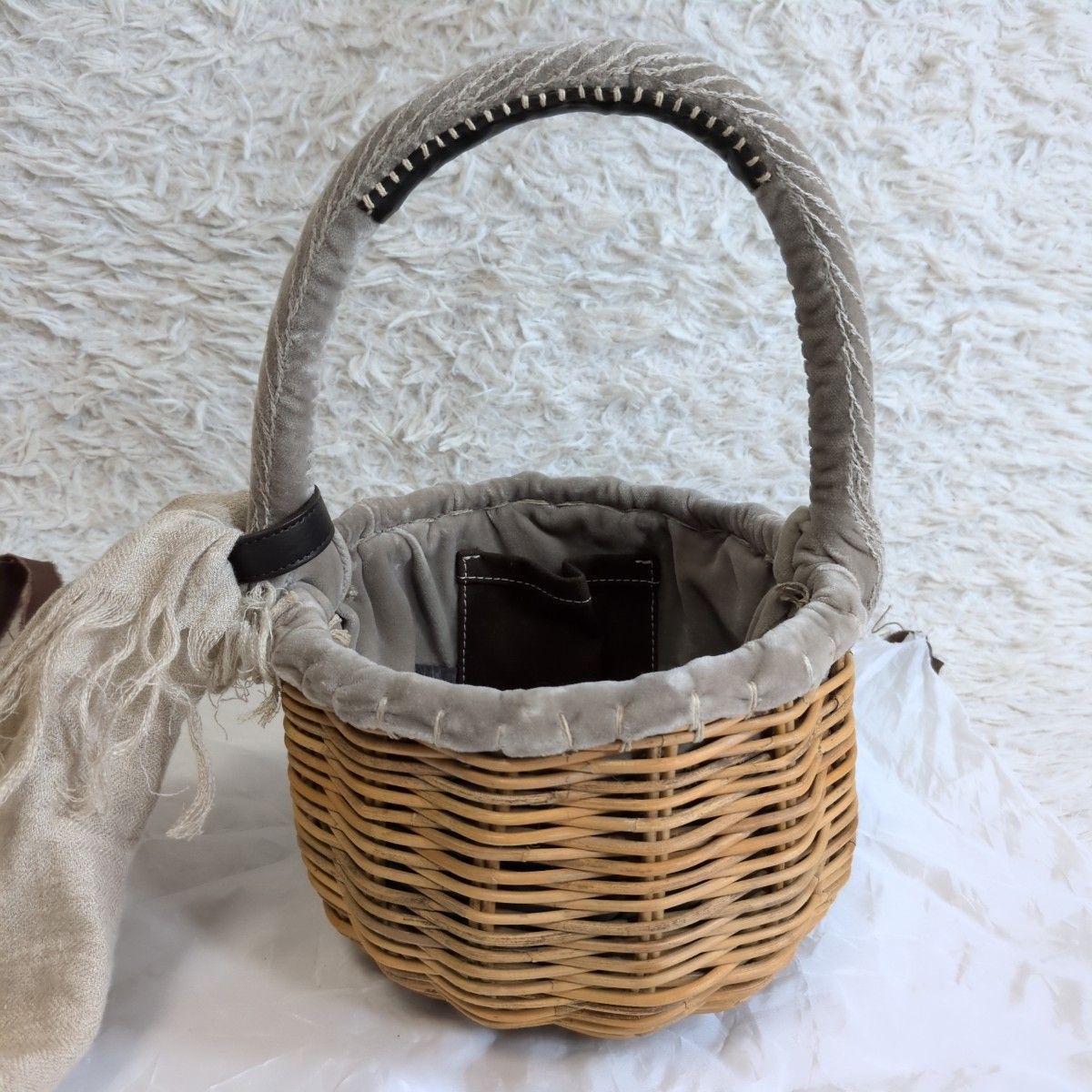 エバゴス ebagos カゴバッグ ファー 籠 かご 【公式通販】