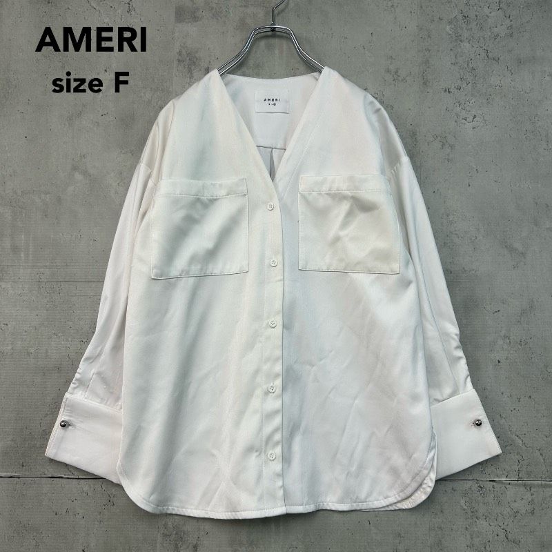 AMERI アメリヴィンテージ REFINEMENT FORM SHIRT ホワイト F 