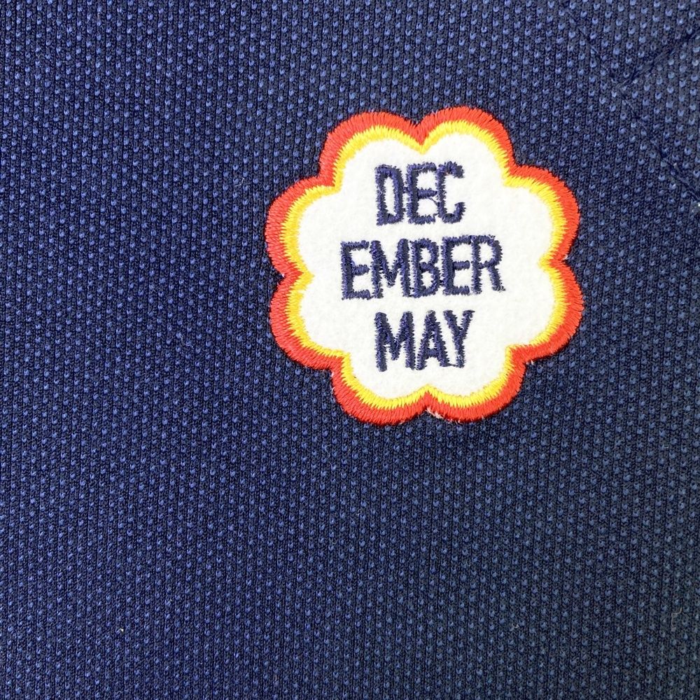 サイズ：M DECEMBERMAY ディセンバーメイ 変形襟 半袖ポロシャツ