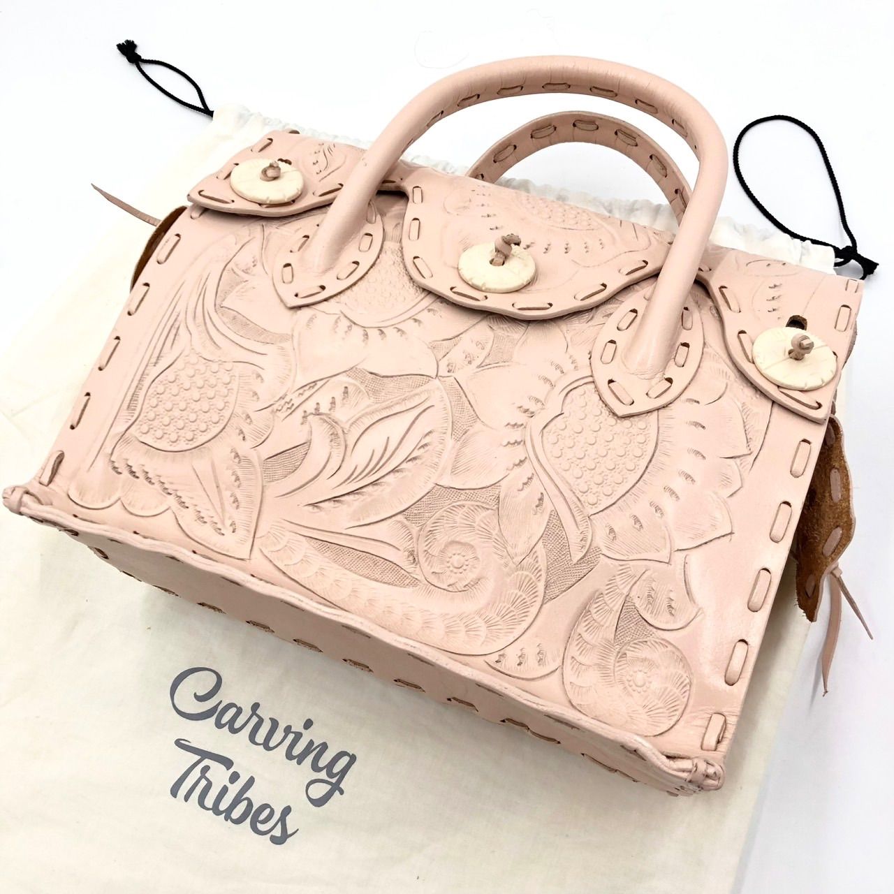 Carving Tribes カービングトライブス ハンドバッグ レザー ピンク 