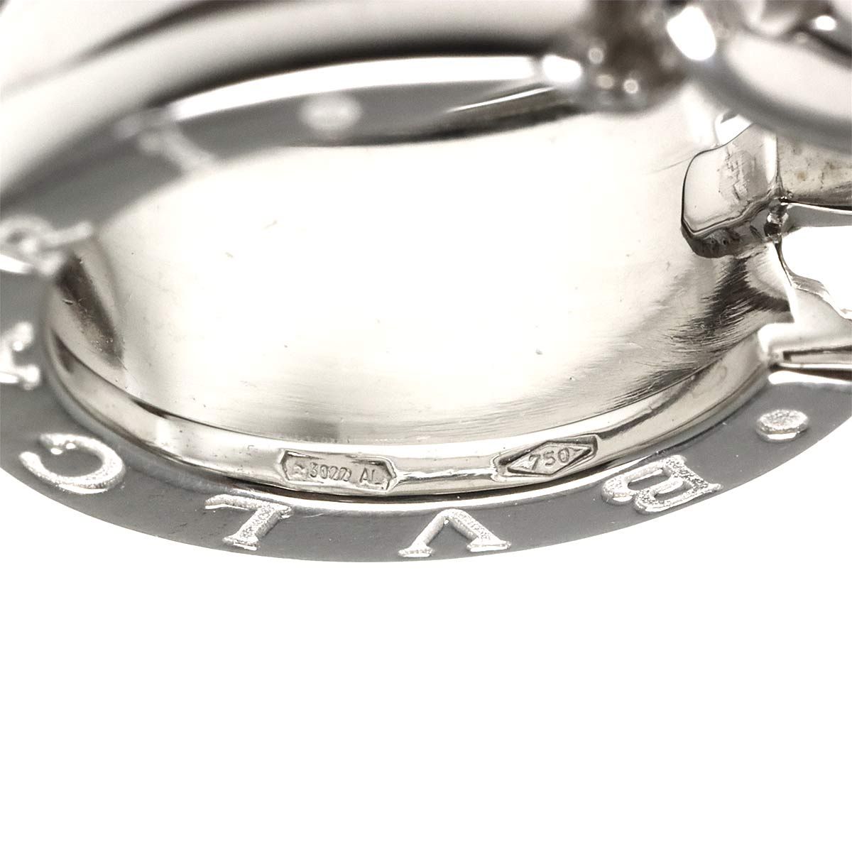 ブルガリ BVLGARI ビーゼロワン ピアス K18 WG ホワイトゴールド 750