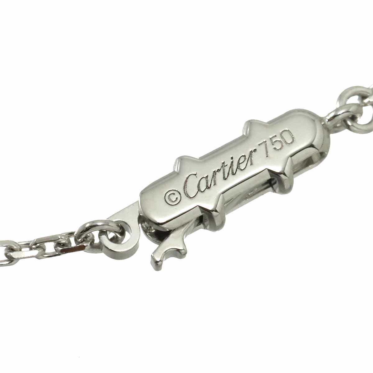 カルティエ Cartier Cハート ダイヤ ネックレス 39cm K18 WG ホワイト 
