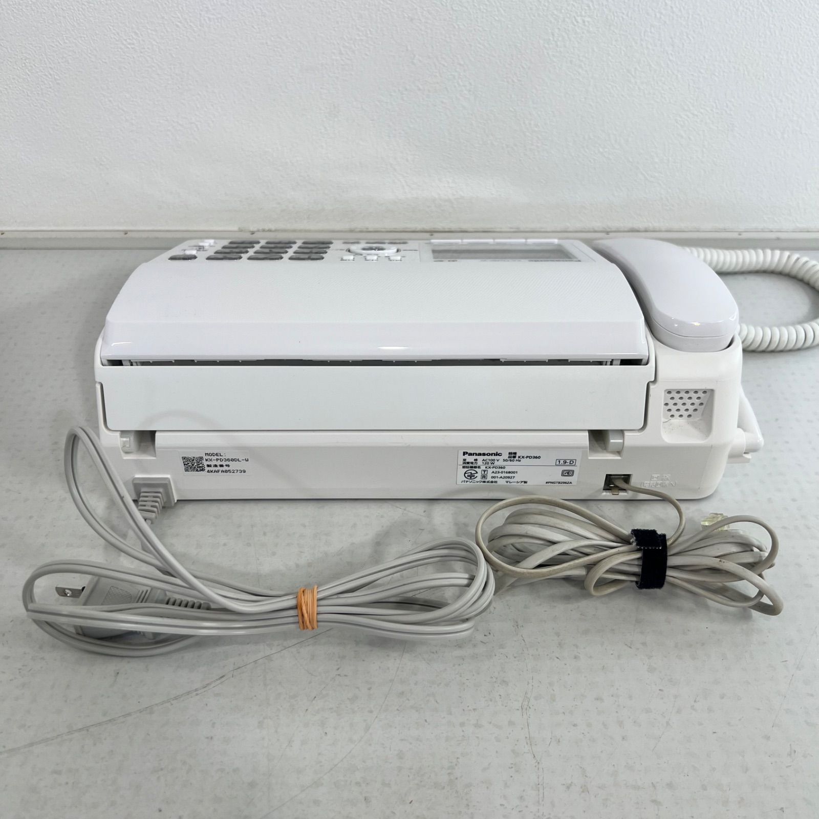 美品】Panasonic KX-PD360-W 子機 KX-FKD558-W FAX付き パナソニック 