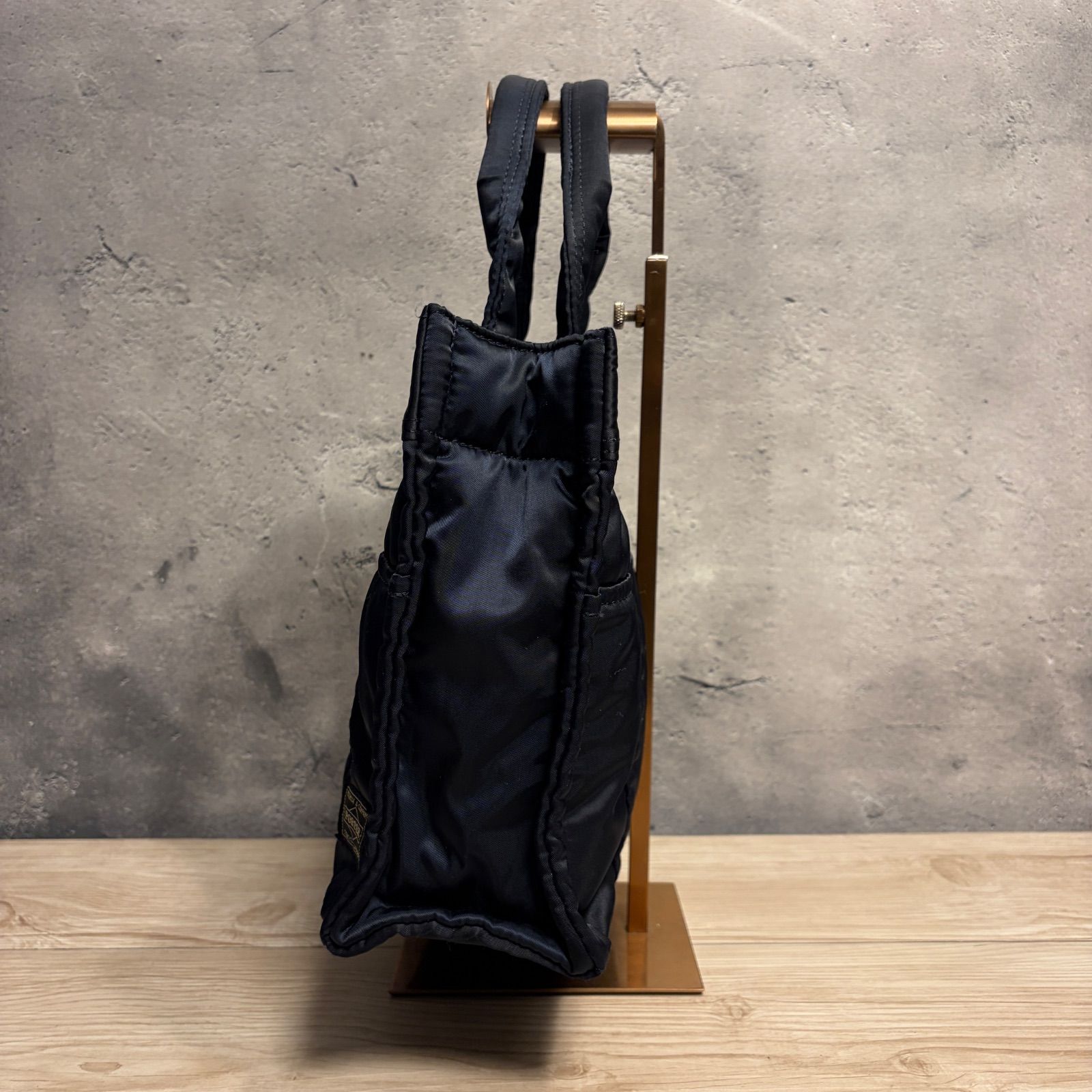 HEAD PORTER ヘッドポーター アイアンブルー スクエア トートバッグ