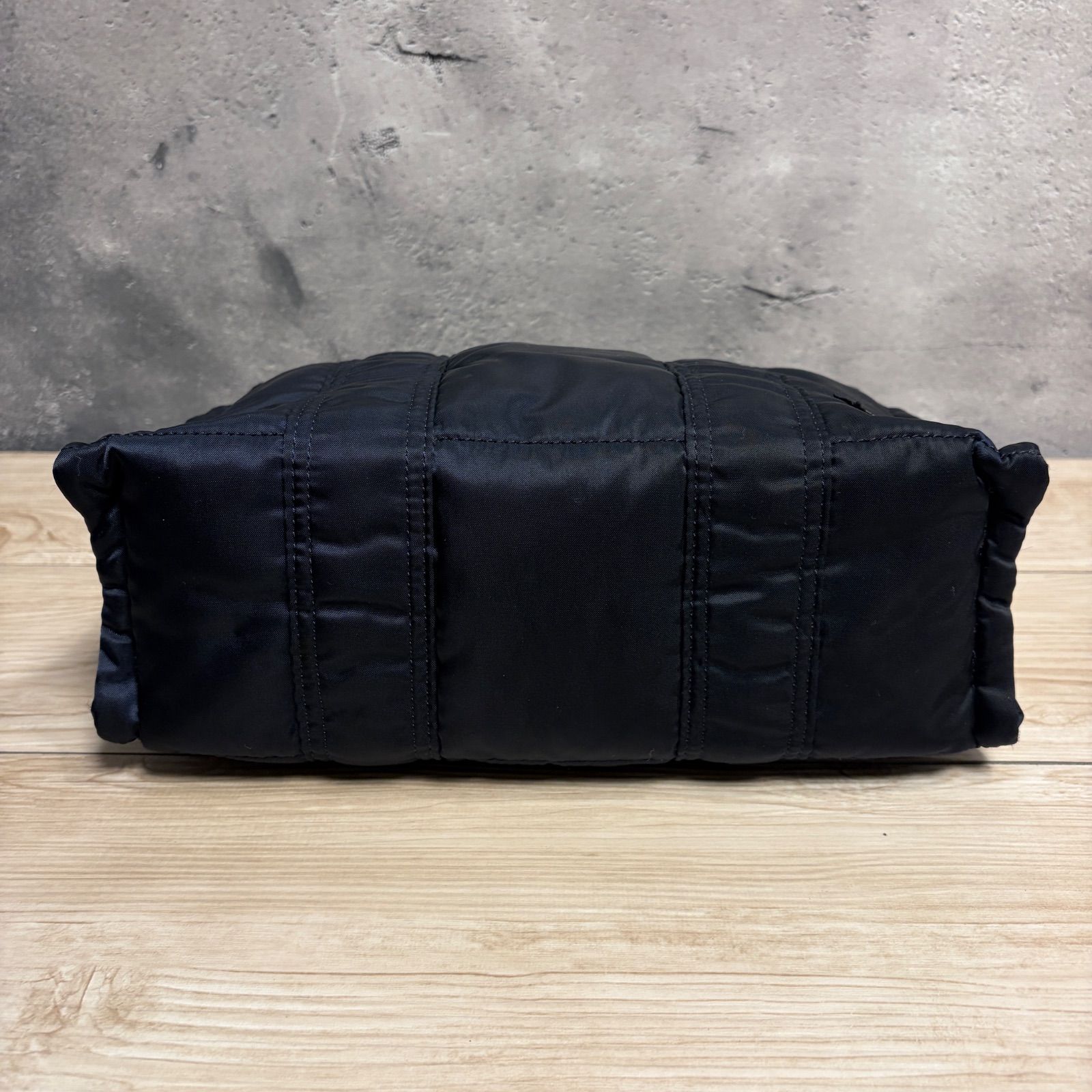 HEAD PORTER ヘッドポーター アイアンブルー スクエア トートバッグ 