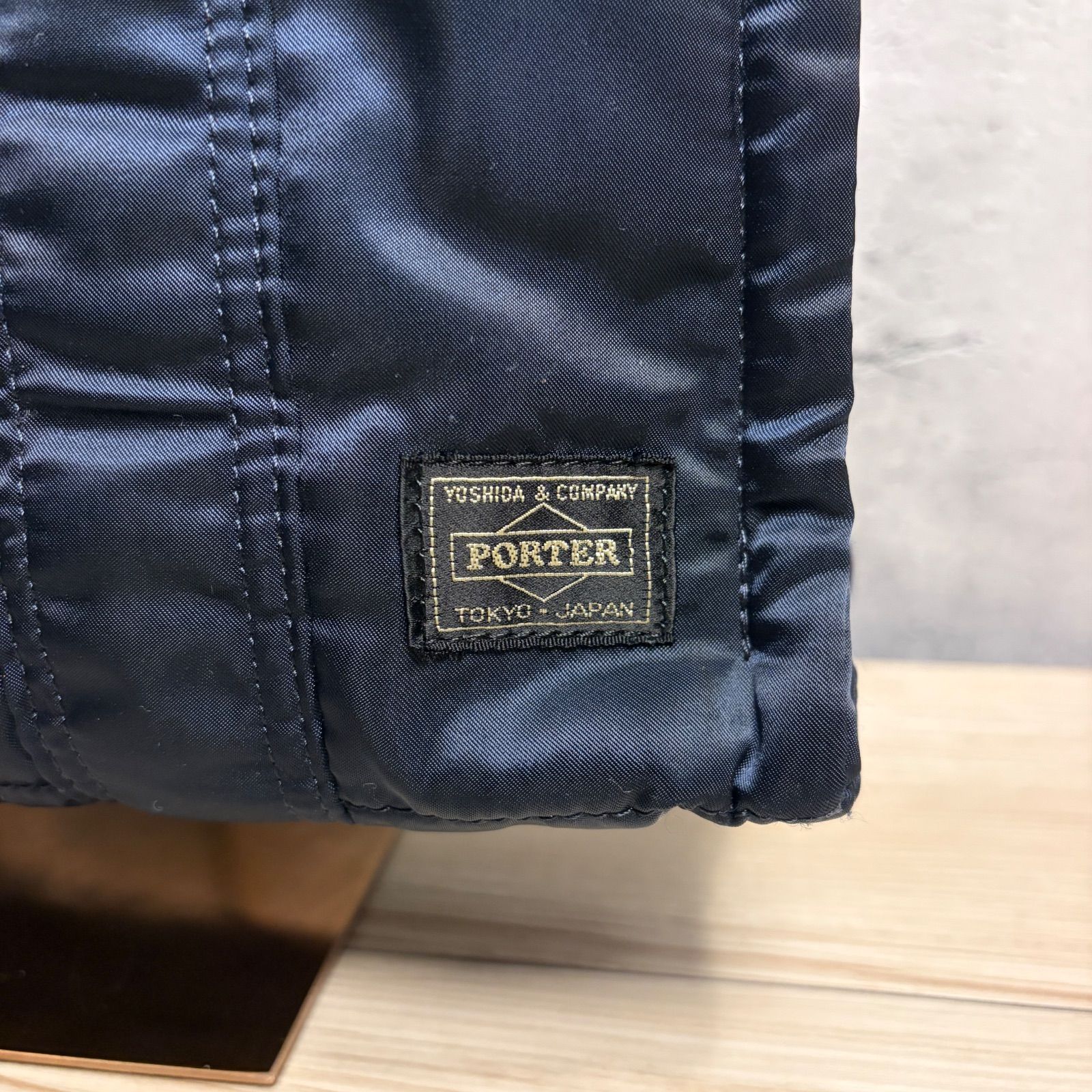 HEAD PORTER ヘッドポーター アイアンブルー スクエア トートバッグ