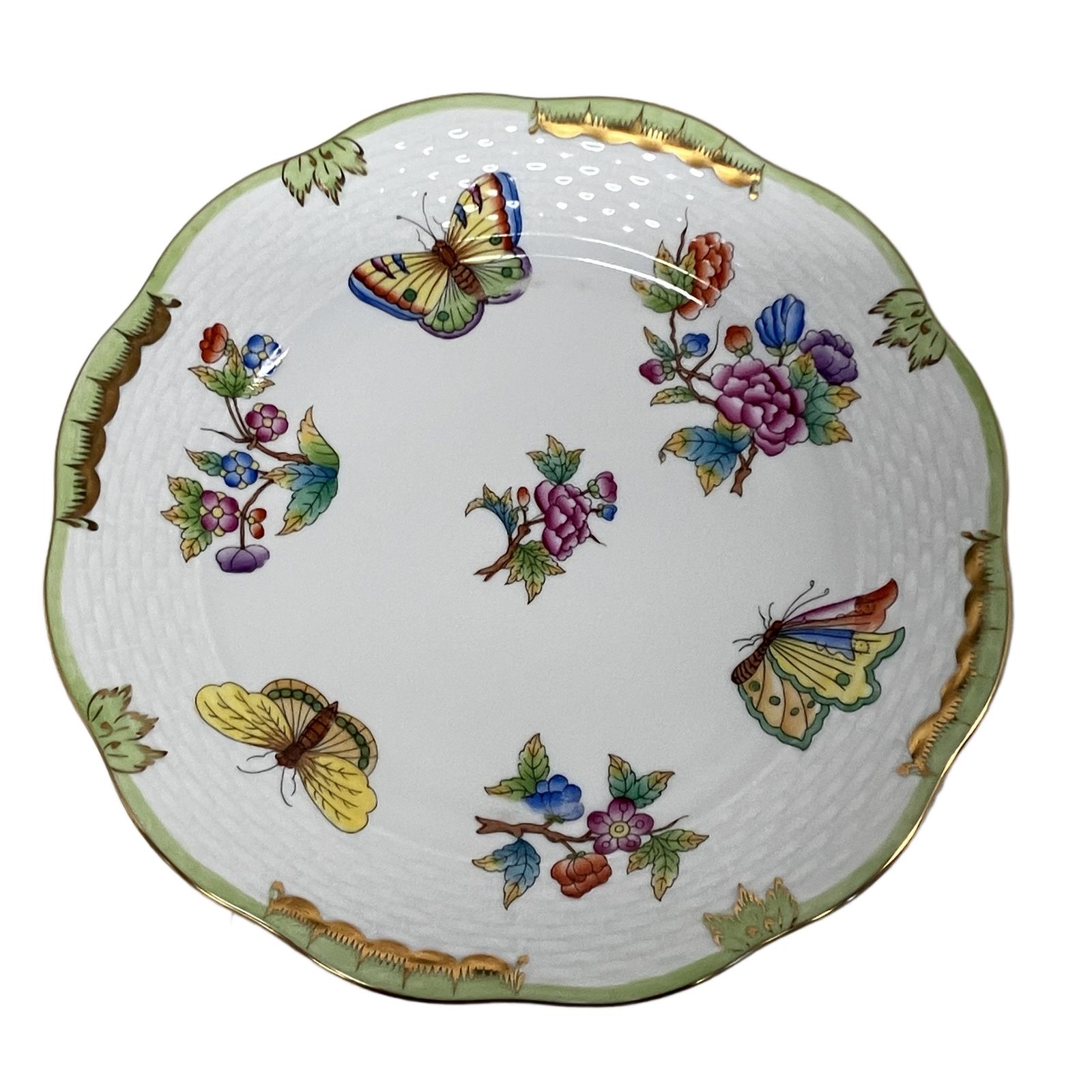 HEREND ヘレンド ヴィクトリア ブーケ プレート 2枚 食器 中古