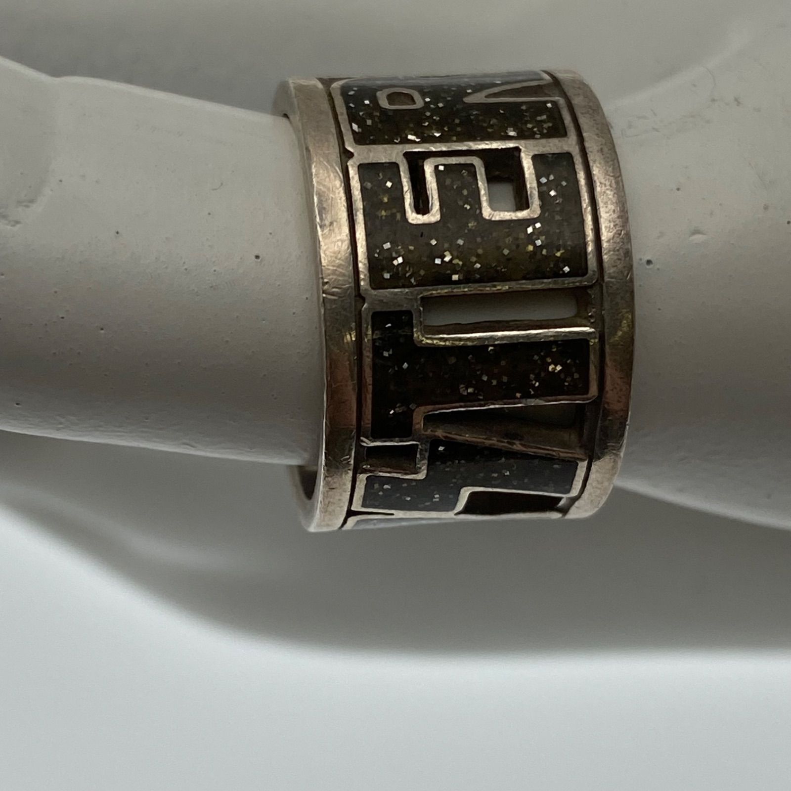 HYSTERIC GLAMOUR ヒステリックグラマー ロゴリング シルバー925 ラメ