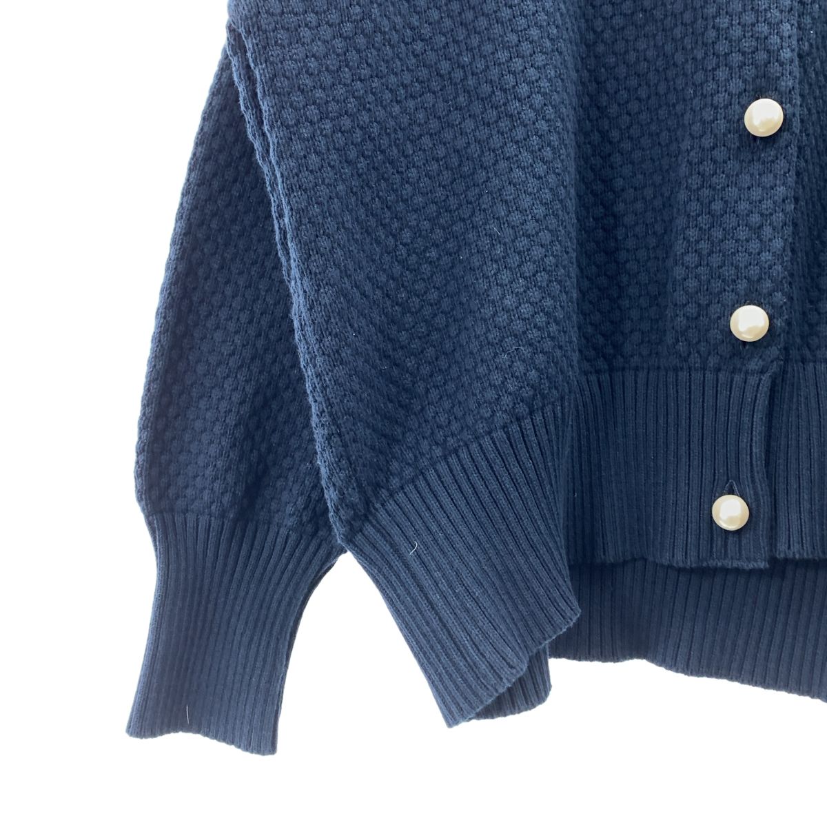 sono / ソーノ | ビッグパールニットカーディガン | 1 | ネイビー