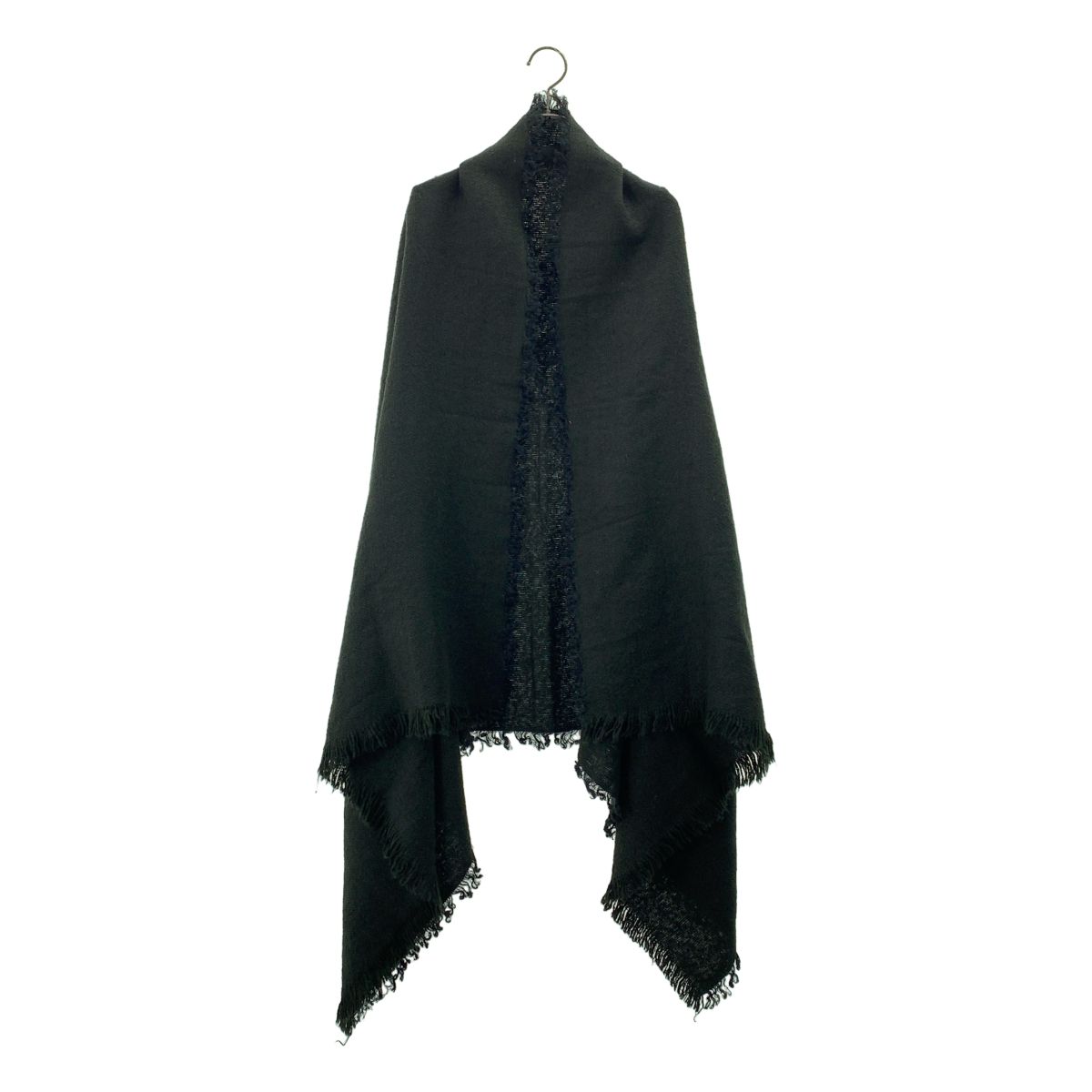 ASAUCE MELER / アソース メレ | フリンジ 大判ストール | ブラック