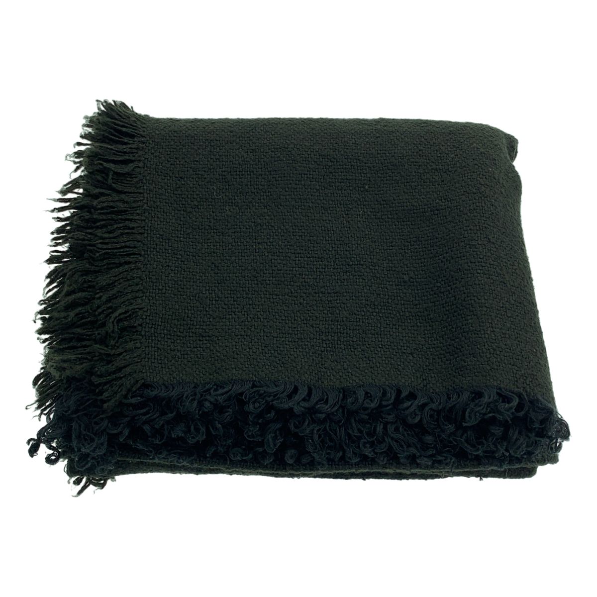 ASAUCE MELER / アソース メレ | フリンジ 大判ストール | ブラック