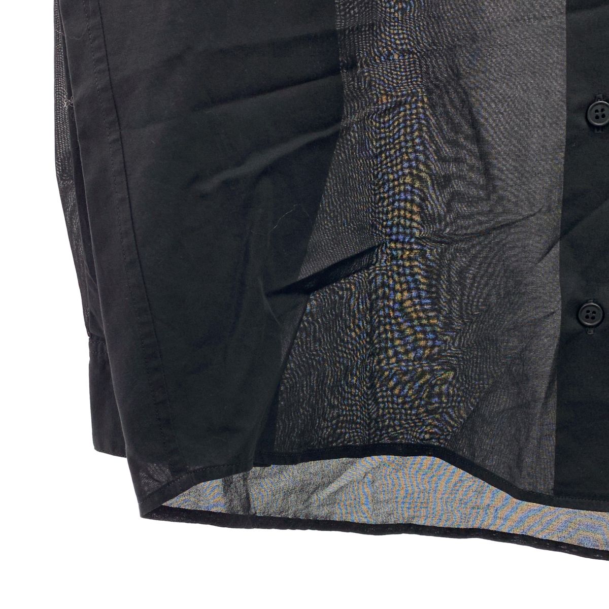 【美品】  BIOTOP / ビオトープ | 【yo BIOTOP】Basic sheer shirt シアー シャツ | F | ブラック | レディース 美品】 BIOTOP / ビオトープ | 【yo BIOTOP】Basic sheer shirt シアー
