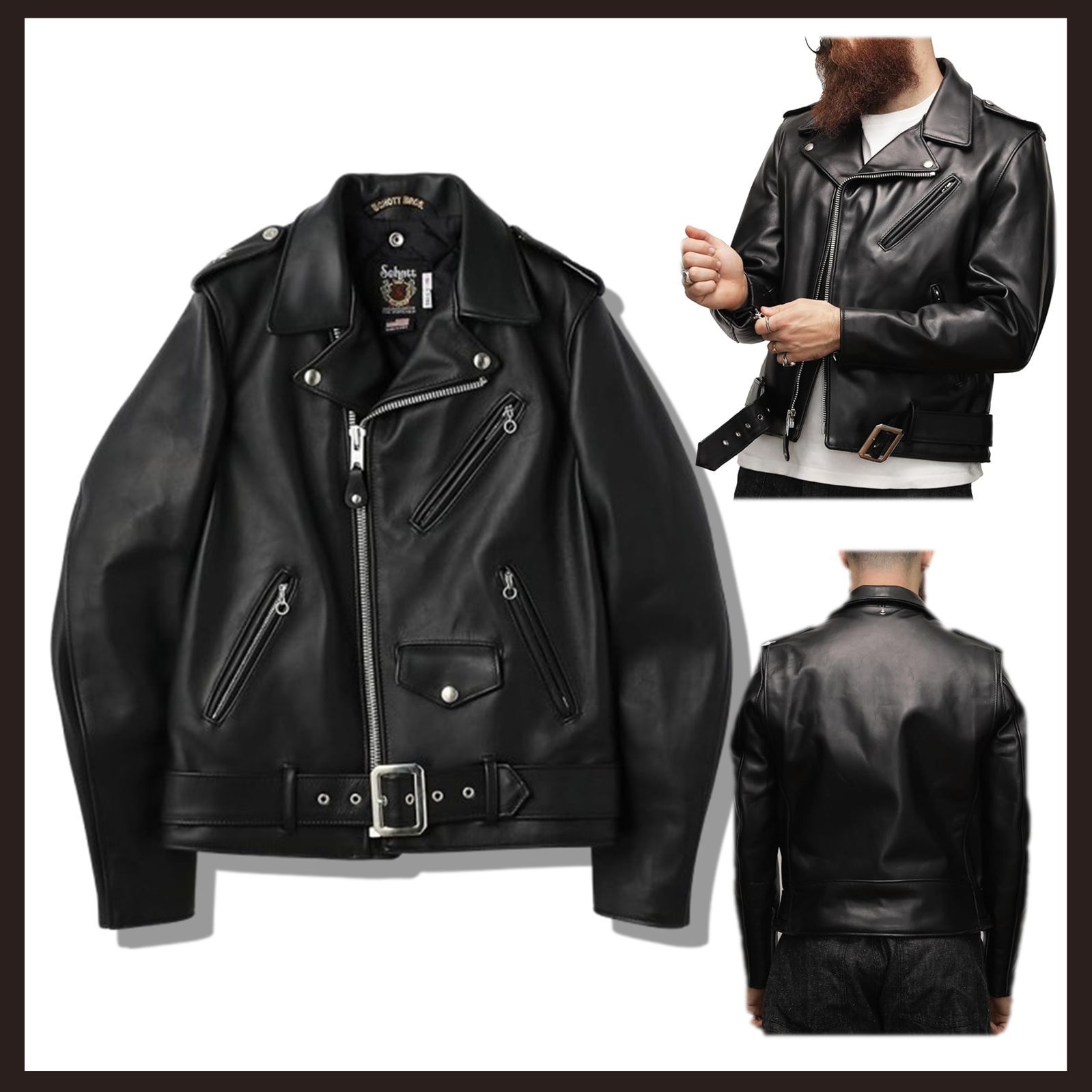 新品 未使用 ショット ワンスター トール ライダース レザージャケット 