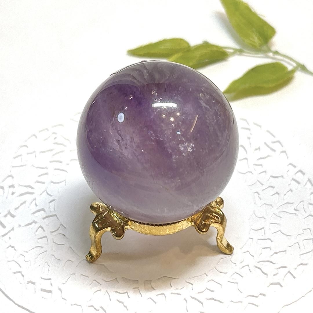  E17901 アメトリン 約45㎜ 球 スフィア ブラジル amethyst 天然石 パワーストーン プランター 置物 インテリア小物