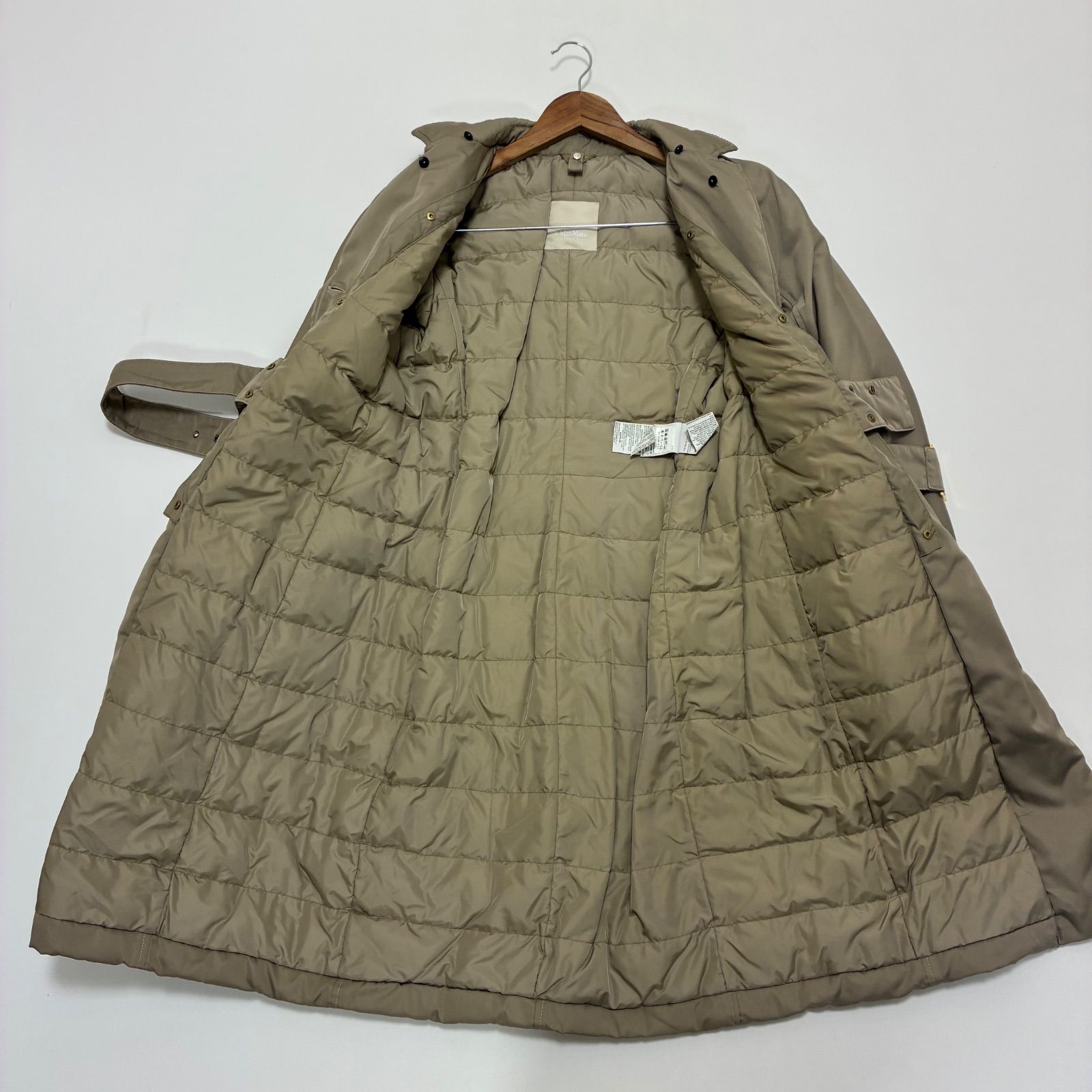 S Max Mara エスマックスマーラ☆ダウンロングコート 42 ベージュ