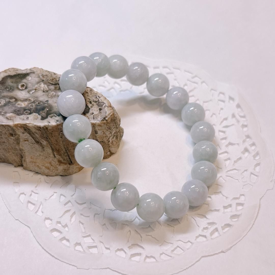 【E18065】翡翠 10 ブレスレット ヒスイ ジェード ジェダイド jade bracelet 天然石