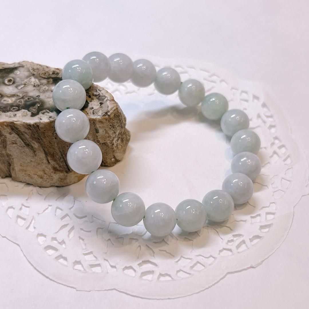  E18065 翡翠 10㎜ ブレスレット ヒスイ ジェード ジェダイド jade bracelet 天然石 木製小物 置物 インテリア小物