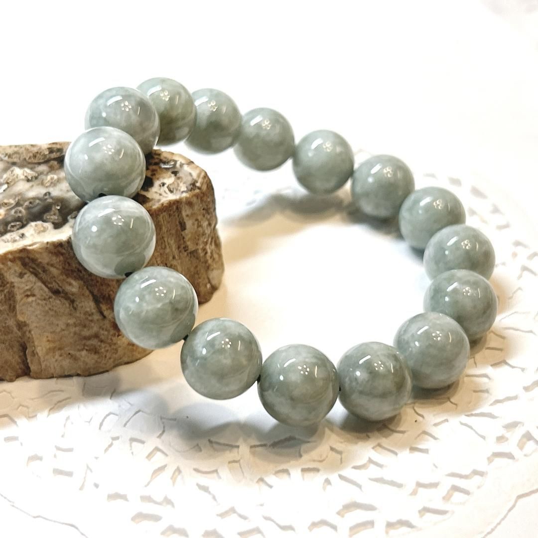 E18063 翡翠 12㎜ ブレスレット ヒスイ ジェード ジェダイド jade bracelet 天然石