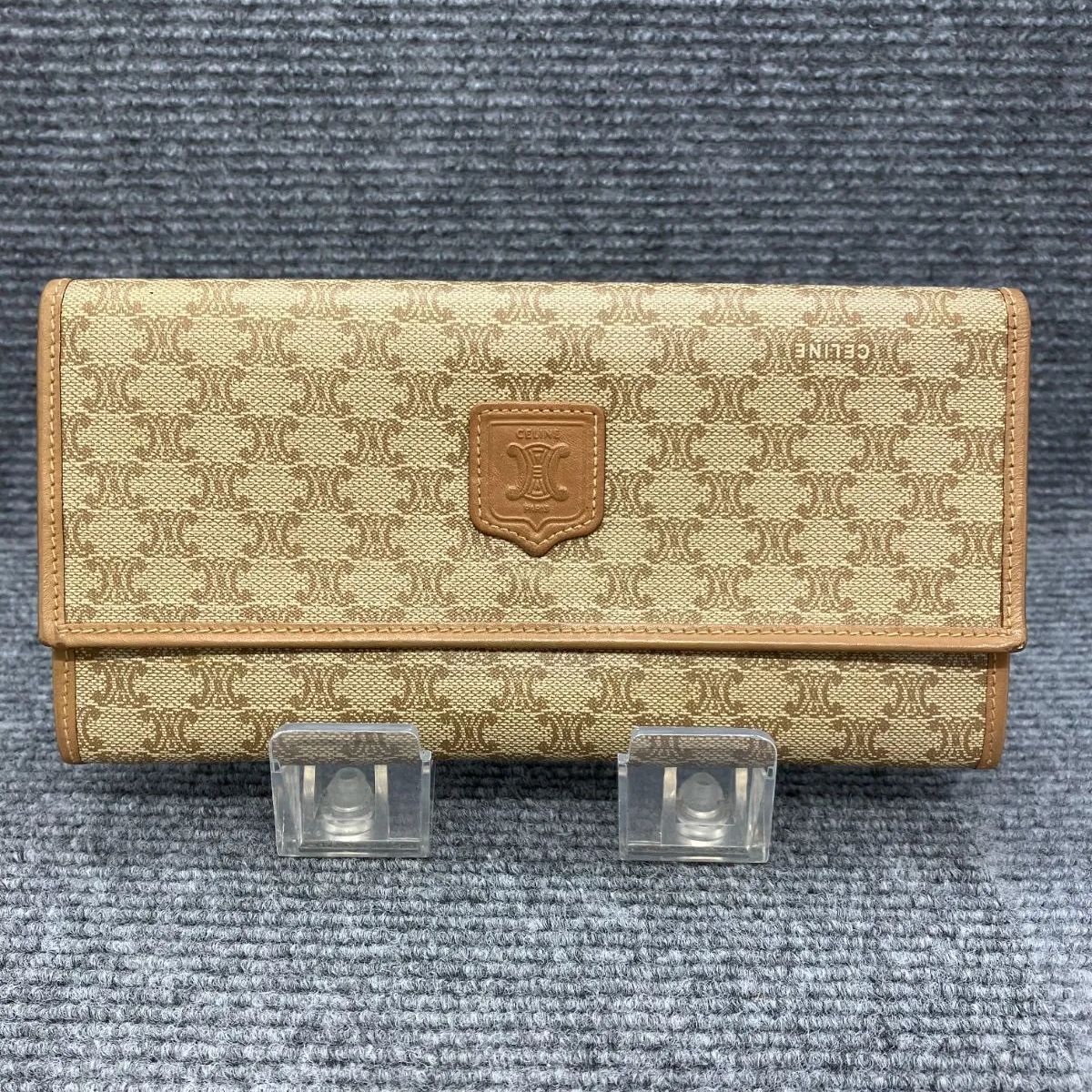 ✨極美品✨ CELINE 長財布 マカダム トリオンフ 折り財布 モノグラム 