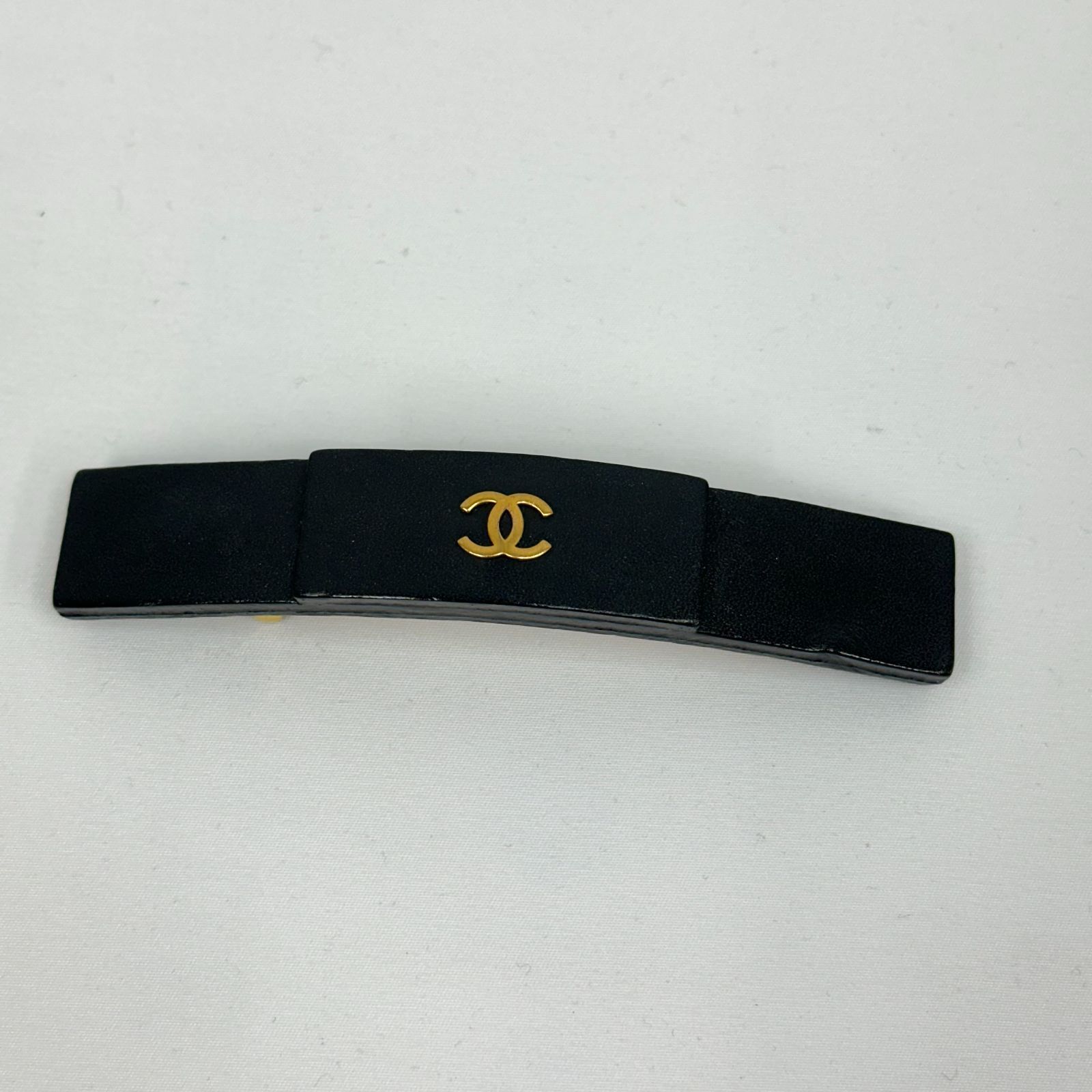 希少デザイン CHANEL シャネル ビンテージ バレッタ 髪留め 黒 - メルカリ