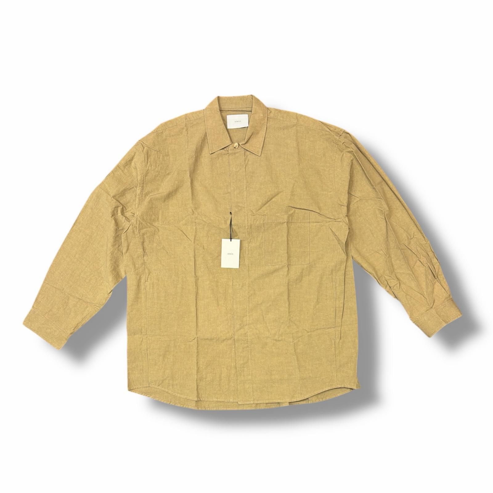人気の商品 アウトレット 参考上代39600円 未使用 stein(ssstein) OVERSIZED MILITARY SHIRT オーバーサイズ ミリタリーシャツ シュタイン ST.367 ベージュ M （57280A）