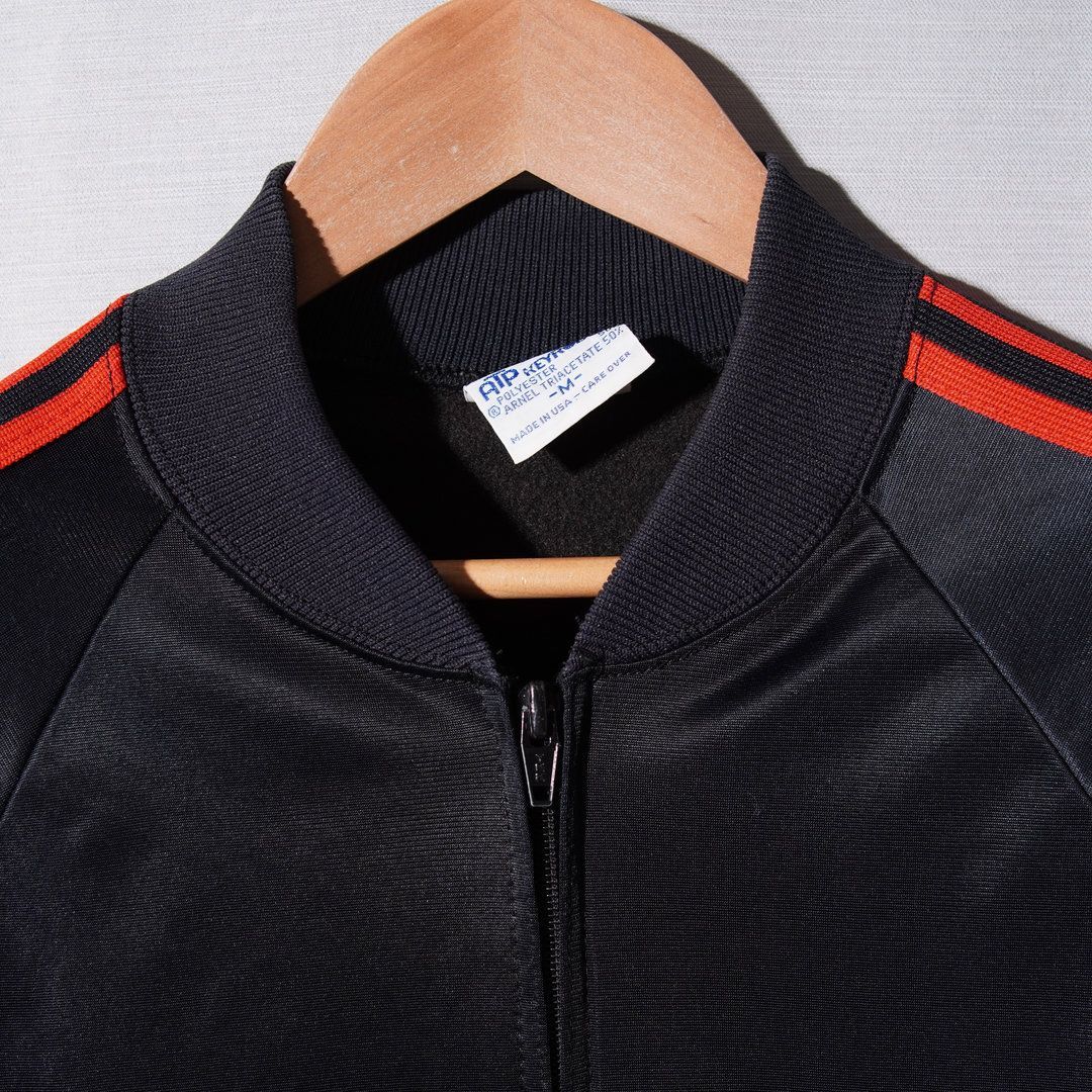 80s USA製 アディダス adidas ATP トラックジャケット M ブラック