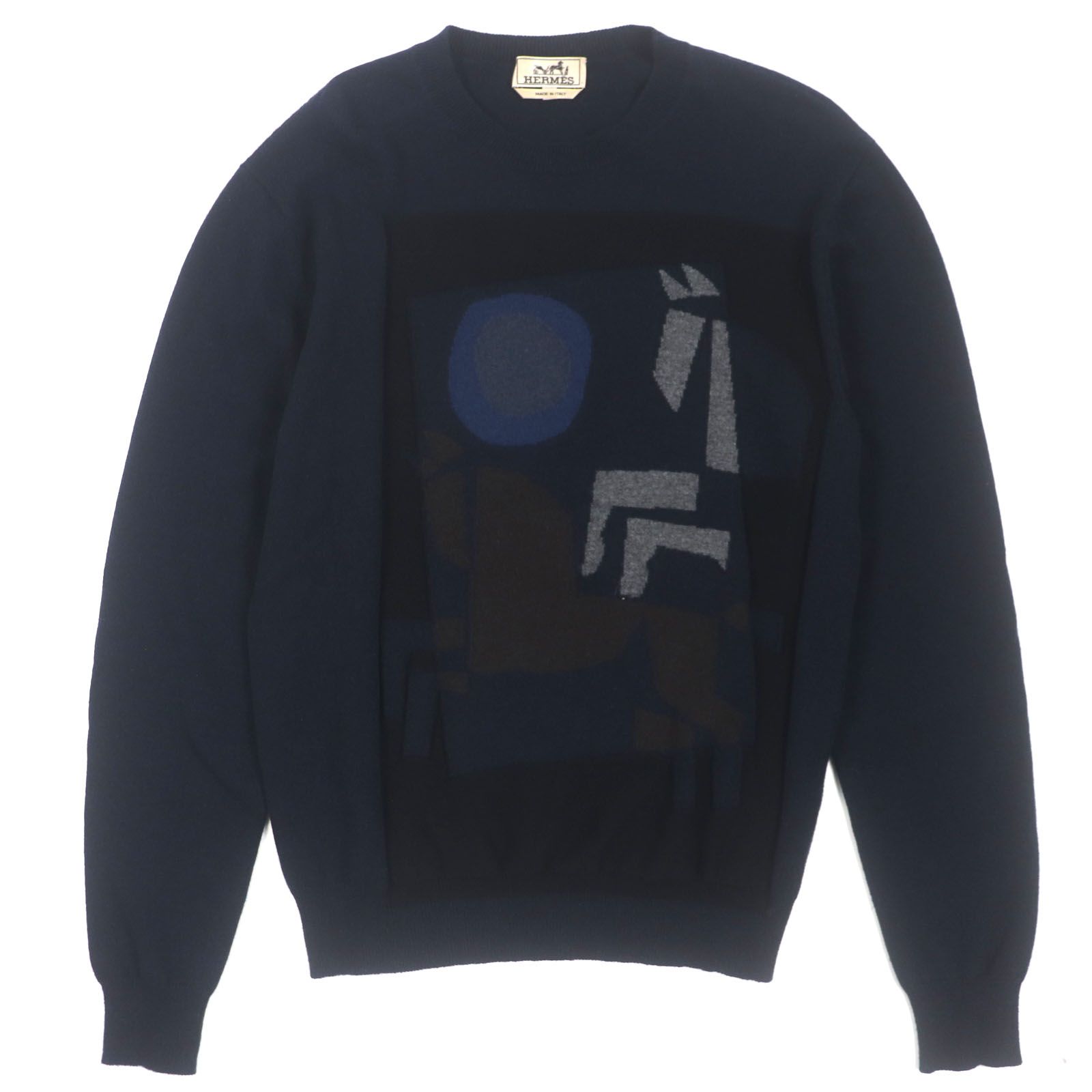 美品▽HERMES エルメス 23AW ヴェルキー・ラブ カシミヤ100% クルー 