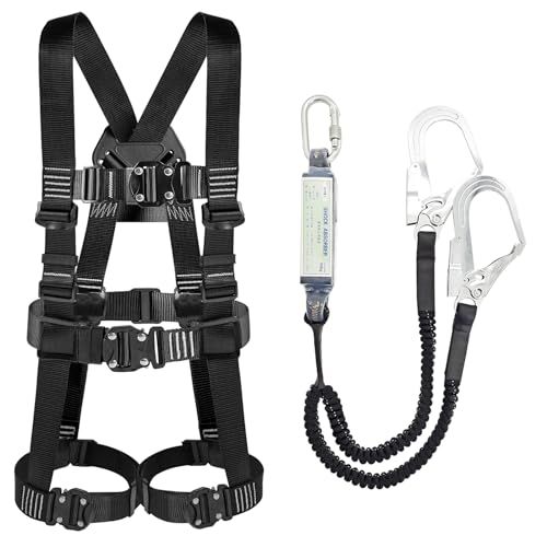 光円電工 フルハーネス 新規 全帯 M-L 新規格 フルハーネス安全帯 セットフルハーネス安全帯 2丁掛け 墜落制止用器具 ＆ 伸縮式ダブルランヤード ワンタッチバックル 肩パット付き 全方位保護フルハーネス 懸垂下降 安全確保 d 6 a 1 be 82
