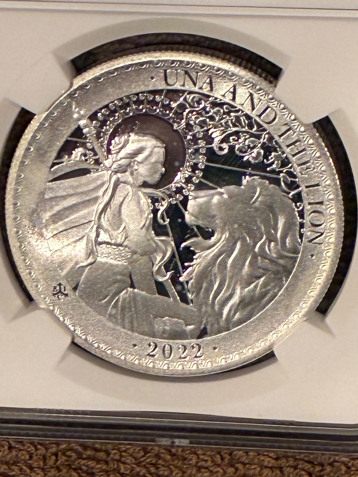 訳あり☆2022年セントヘレナ ウナとライオン PF69 ULTRA CAMEO 発行