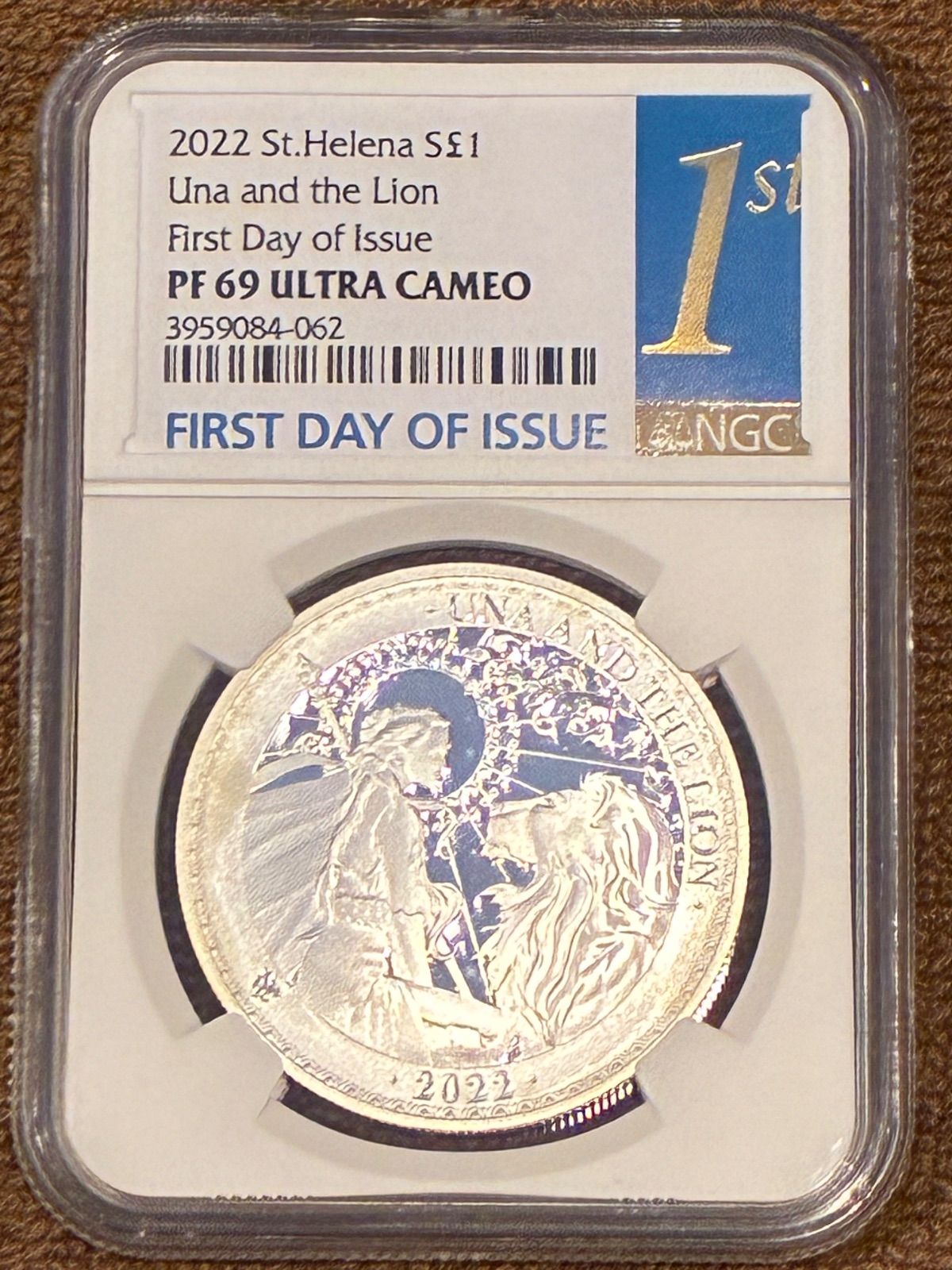 訳あり☆2022年セントヘレナ ウナとライオン PF69 ULTRA CAMEO 発行