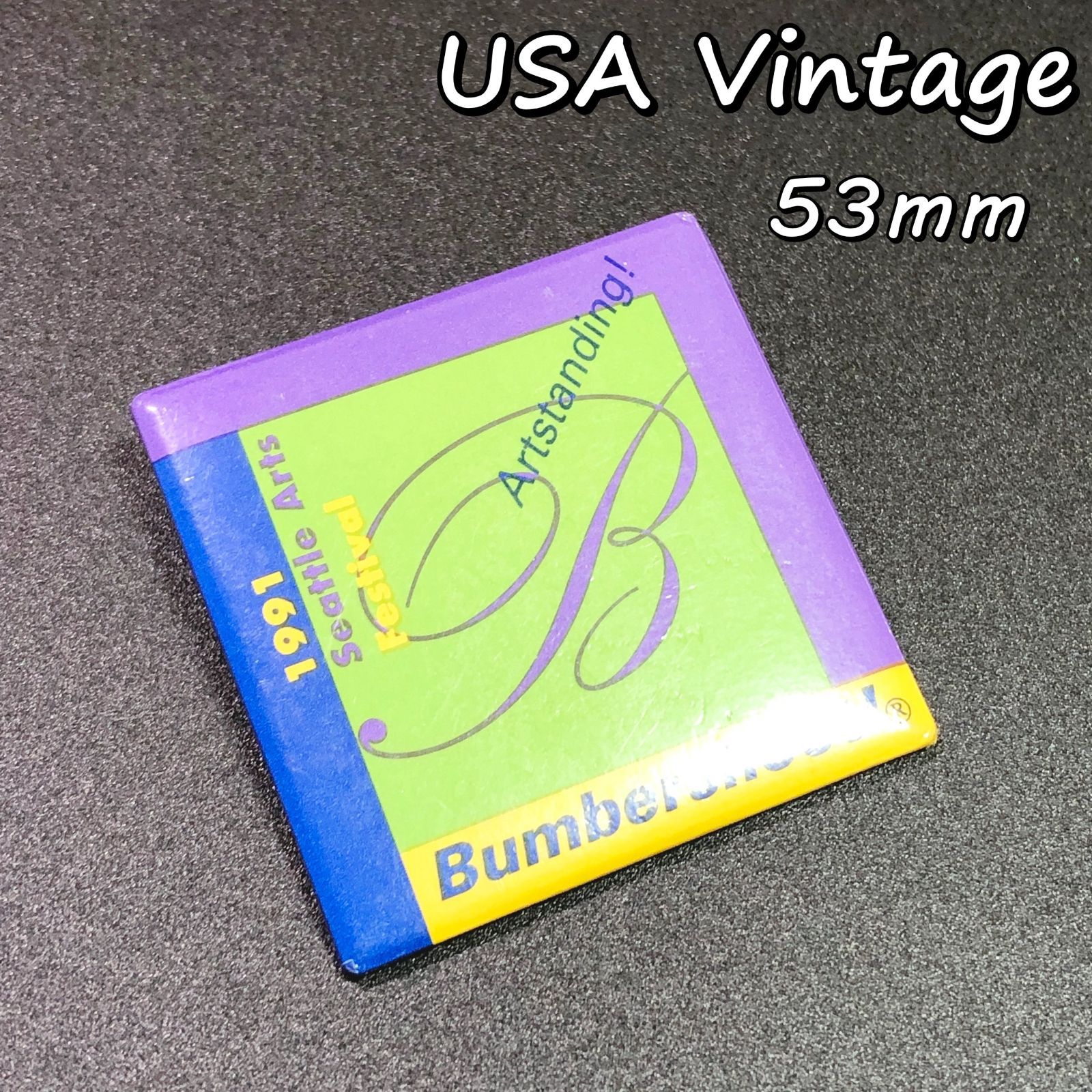 缶 バッジ アメリカ 輸入雑貨 ビンテージ 53mm 『 1991年 シアトル