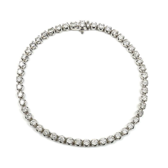 Pt850プラチナ テニス ブレスレット ダイヤモンド3.00ct 13.4g 18.0cm
