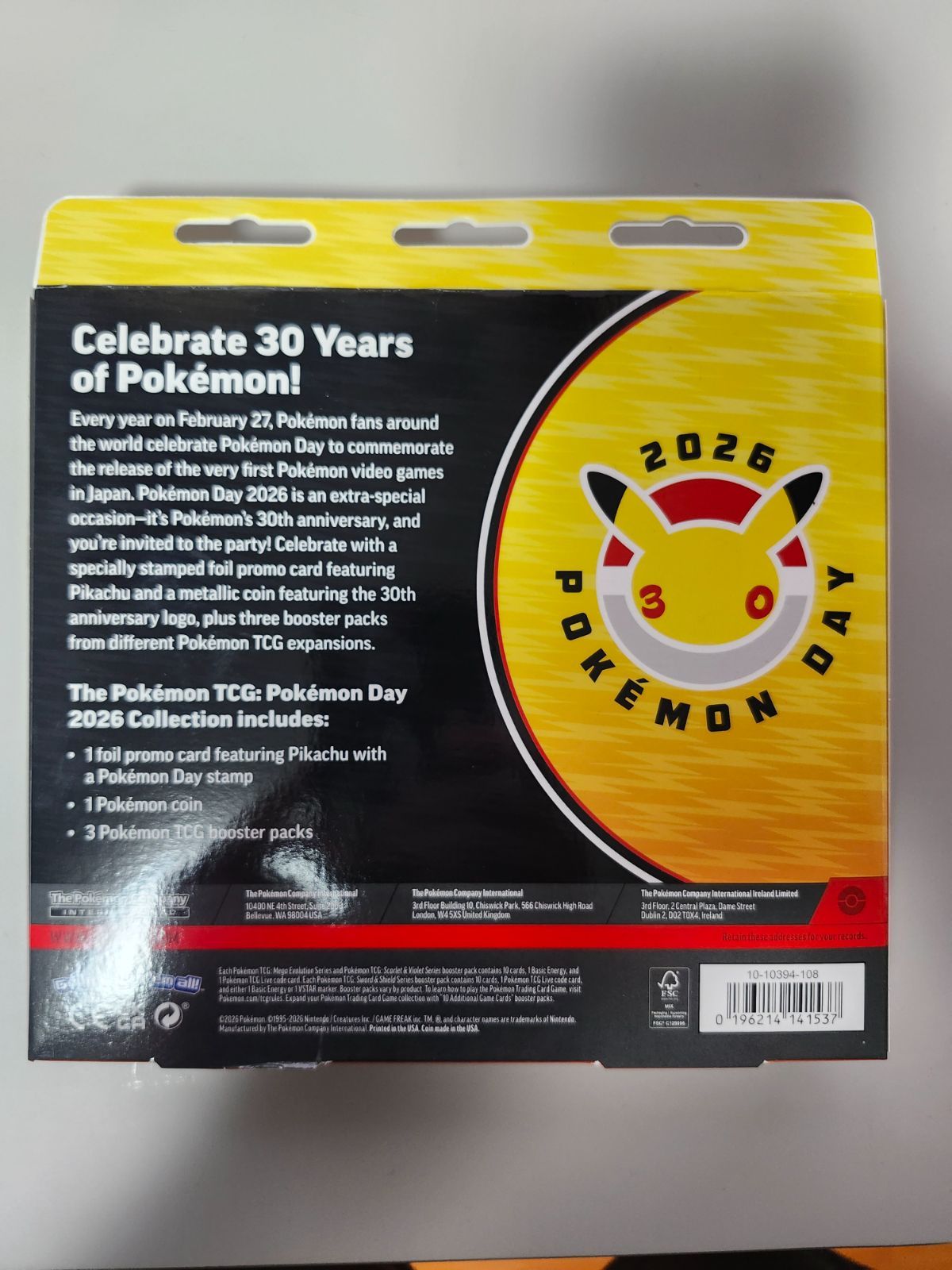 即日発送]【6BOX】[英語版] 海外限定 Pokémon Day 2026 Collection