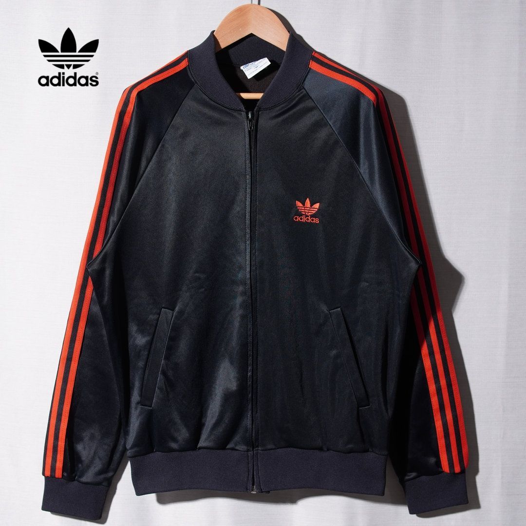 80s USA製 アディダス adidas ATP トラックジャケット M ブラック